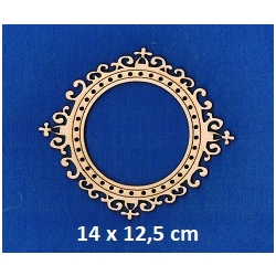 SKLEJKA #3mm Ornament 14x12,5cm Dekor 14x12,5cm , ramka ażurowa 14x12,5cm , ozdoba na pudełko, zdjęcie / nr X / 9555